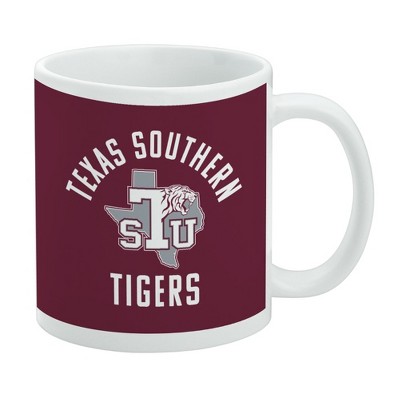 Texas Southern University Tigers Logo Ceramic Coffee Mug Novelty Gift Mugs for Coffee Tea and Hot Drinks 11oz White