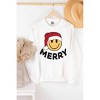Women's Merry Smiley Graphic Sweatshirt - WKNDER - 2 of 2