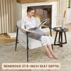 Modern Accent Chair, Comfy Chair with Metal Frame Wooden Armrest, Cozy Reading Chair with Soft Cushion for Bedroom, Living Room - 4 of 4