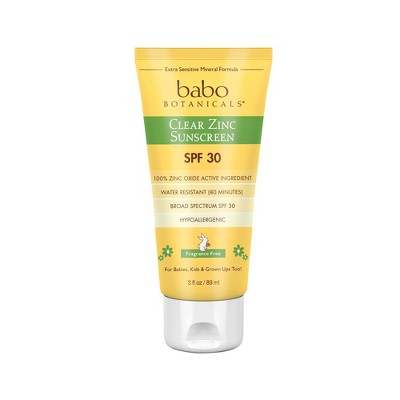 Photo 1 of Babo Botanicals Clear for Babies Fragrance Free Zinc Sunscreen Lotion - SPF 30 - 3 fl oz
(factory sealed)