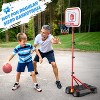 Adjustable 2 in 1 Basketball Hoop and T Ball Set for Kids Ages 2-8 Outdoor Play Toys Gift - 4 of 4