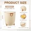 Unique Bargains Recycling Cute Small Desktop Office Bathroom Trash Can with Lid - 2 of 4