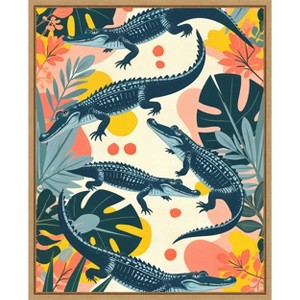 Amanti Art Crocs by Uma Gokhale Framed Canvas Wall Art - 1 of 4