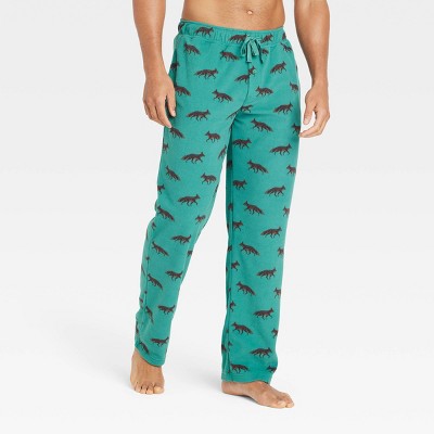 Men's Fox Print Microfleece Pajama Pants - Goodfellow & Co™ Green
