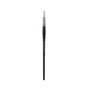 Creative Mark Imperial Professional Chungking Hog Bristle Brush - Round, Handmade Long Handle Oil Paint Brushes for Artists, Nickel-Plated Brass - 1 of 4