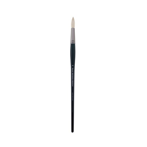 Creative Mark Imperial Professional Chungking Hog Bristle Brush - Round, Handmade Long Handle Oil Paint Brushes for Artists, Nickel-Plated Brass - image 1 of 4