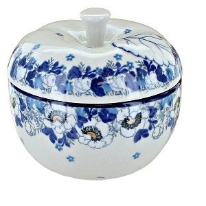 Blue Rose Polish Pottery 34 Ceramika Artystyczna Apple Baker - 1 of 1