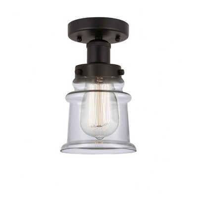 Canton - 1 Light Semi-Flush Mount In Industrial Style-9.25 Inches Tall and 5.25 Inches Wide