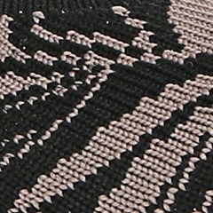 black/beige leaf print