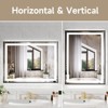 Vynxaria 24x32" Black Tempered MirrorDual Light StripsFront and Back Lighting - 4 of 4