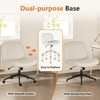 MAYEERTY Office Vanity Chair Cross-Legged Armless Swivel Fabric Height-Adjustable - 3 of 4