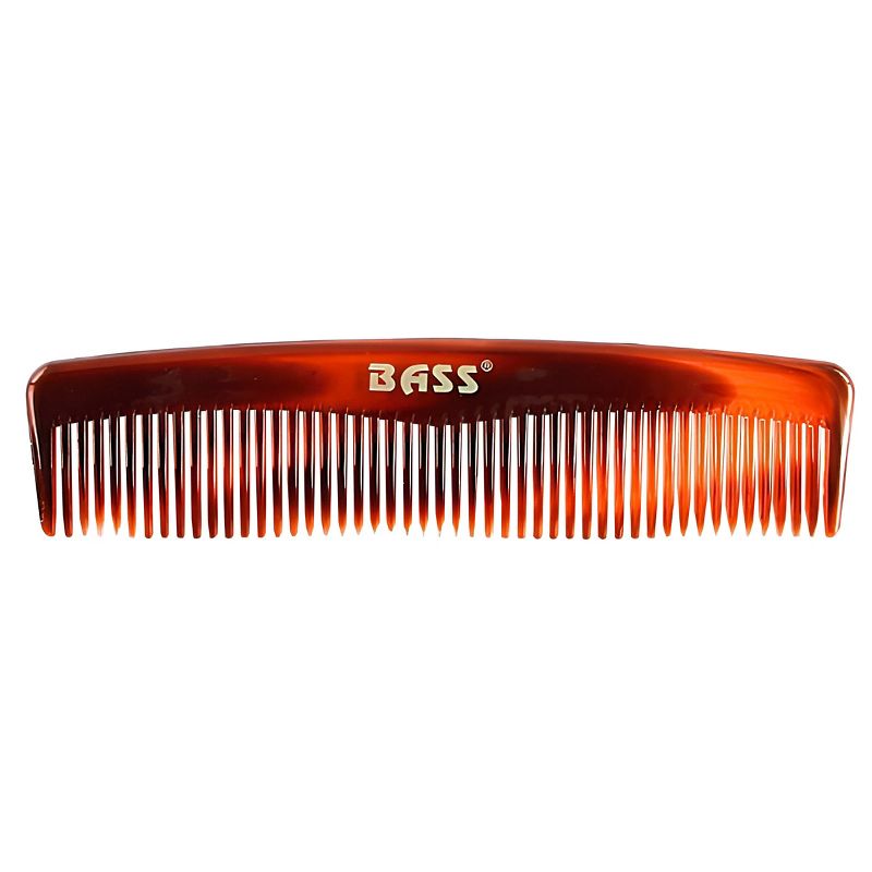 Bass Brushes Tortoise Shell Finish Grooming Comb Premium Acrylic Fine Tooth Style Fine Tooth Style, 1 of 3