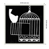 Kate & Laurel All Things Decor 22"x22" Sylvie Vivere 2 To Be Free Bird Linocut Framed Canvas by Giuliana Lazzerini Beaded White - 2 of 4