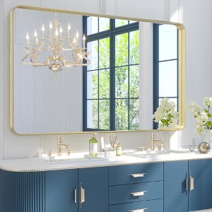 Keonjinn Framed Wall Mirror, Modern Rectangular Bathroom Vanity Mirror, Wall Mounted - 1 of 4