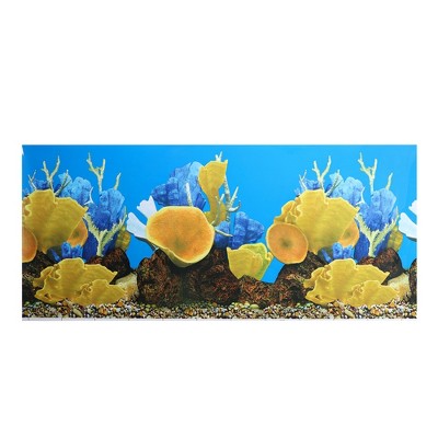 Unique Bargains Aquarium Fish Tank Background Poster Double-sided Fish Tank Background Decor Sticker 1pcs