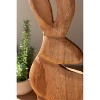 Hand-Carved Wooden Rabbit Figure – 28" Tall Rustic Accent by Kalalou - 4 of 4
