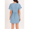 Women's Button Tie Mini Dress - LUSH - 3 of 3