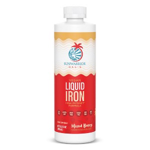 Liquid Iron Supplement for Anemia, Promotes Healthy Red Blood Cell & Supports Immune & Cellular Health, Berry Flavor, Sunwarrior, 450ml - 1 of 3