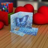 Unique Bargains Greeting Card Oil Painting Series Butterfly Paper 5.9"x4.4"x0.4" 1 Pc - 2 of 4