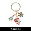 Unique Bargains Christmas Keychain Double Ring Zinc Alloy Multicolored 1 Pc - 2 of 3