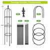 6.2ft Garden Obelisk Trellis for Climbing Plants, Freestanding Tall Plant Support Tower for Roses, Vines, Vegetables - 4 of 4