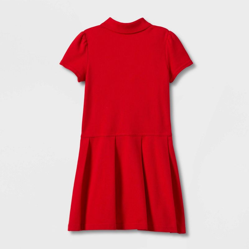 Toddler Girls' Short Sleeve Pleated Uniform Tennis Dress - Cat & Jack™ Navy, 2 of 4