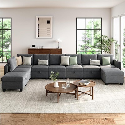 Modular Sofa ,Storage Seats, Oversized Convertible Sofa Couch for Living Room