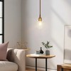 LNC Contrapeso 1-Lights 5.1" Modern Cylinder Mini Pendant  Lights, Polisehd Gold with Clear Glass - 2 of 4