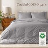 100% Organic Cotton Percale Duvet Cover and Sham Set by Bare Home - 2 of 4