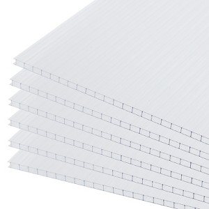 Aoodor Polycarbonate Greenhouse Panels, Waterproof, UV Protected Reinforced Twin-Wall Clear Sheets - 1 of 4