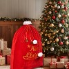 Joyfy 31" Christmas Large Gift Bags, Red Santa Sack with Cord Drawstring, Large Velvet Bag for Xmas Give Decoration Giant Presents Gifts Wrap Bags - 2 of 4
