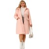 Agnes Orinda Women's Plus Size Peter Pan Collar Single Breasted with Pockets Long Winter Pea Coats - 3 of 4