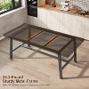 Industrial Style Dining Table for 6-8, 70.87" Long Wooden Kitchen Table with Durable Metal Frame, Black Finish, For Dining Room or Kitchen - 4 of 4