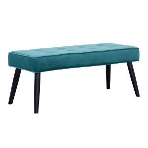 WestinTrends Velvet Tufted Bedroom Bench for Living Room & Entryway - 1 of 4