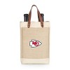 NFL Kansas City Chiefs Pinot Jute Insulated Wine Bag - Beige - 2 of 4