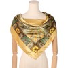 Elerevyo Women's Satin Large Paisley Symmetric Silk Square Scarf Head Wrap Bandanas 35.4" X 35.4" - 2 of 4