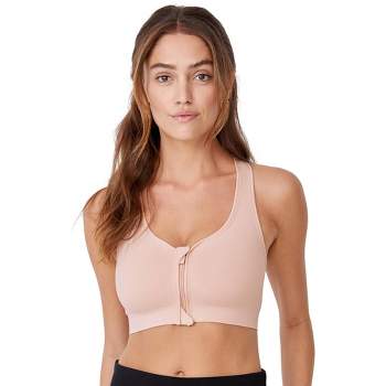 Jockey Women Forever Fit Mid Impact Molded Cup Active Bra Xl Rose