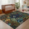 Modern Jungle Area Rug for Living Room Ultra Thin Low Pile Rugs Machine Washable Stain Resistant Non Slip Carpet for Bedroom Kitchen Entryway - 3 of 4