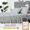 King Cooling Bamboo Rayon Bed Sheets, 4-Piece Set for Hot Sleepers, Moisture-Wicking, 16" Deep Pocket Fitted Sheet, Flat Sheet & 2 Pillowcases - 3 of 4