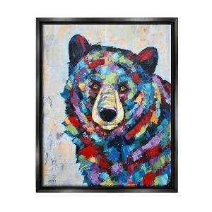 Stupell Industries Geometric Hued Abstract BearFloater Canvas Wall Art - 1 of 4