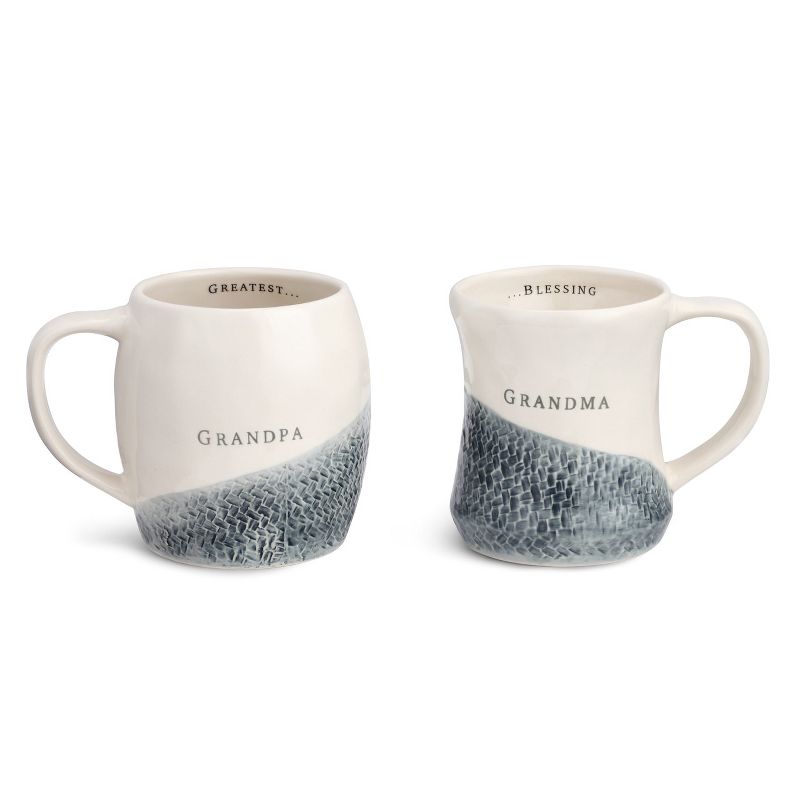 DEMDACO Grandpa and Grandma Hug Mugs - Set of 2 12 ounce - White, 2 of 7