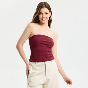 Women's Knit Tube Top - A New Day™ Dark Red XL : Target