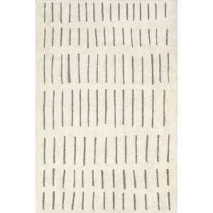 Nuloom Nalini Geometric 4x6 Wool Indoor Area Rug for Living Room Bedroom Dining Room Kitchen, Off White/Grey - 1 of 4
