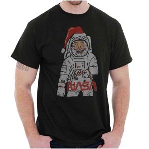 Christmas Santa Claus NASA Astronaut Graphic T Shirt Men or Women Brisco Brands - 1 of 4