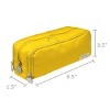 Wrapables Large Capacity Pencil Case, 3 Compartment Pencil Pouch for Stationery Pens, Yellow - 2 of 4