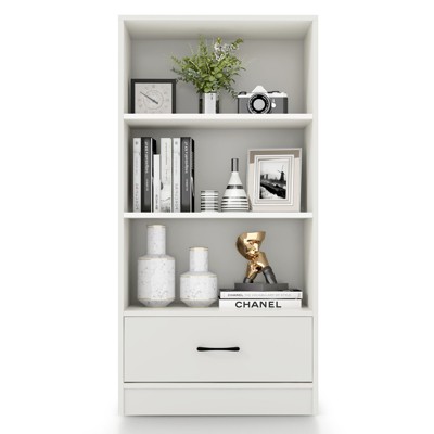 Tangkula 4-layer Corner Storage Rack Freestanding Display Bookshelf White :  Target