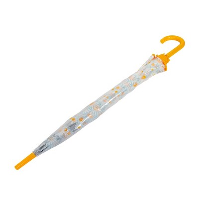 ShedRain Bubble Daisy Bell Bubble Umbrella - Clear: Auto-Open, Plastic Handle, Floral Botanical Pattern, 52" Span - image 5