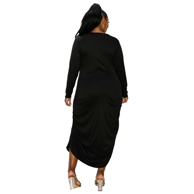 L I V D Women's Sylvia Side Ruched Maxi Dress, 3 of 4
