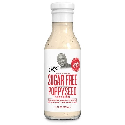 G Hughes' Sugar-Free Salad Dressings - Poppyseed 12oz, Pack of 4