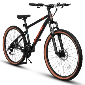 RISOKEYS Mountain Bike,27.5 Inch Adults Bike Dual Full Suspension,Durable High Carbon Steel Frame,21-Speed Gear System for Commuting,Outdoor - 1 of 4